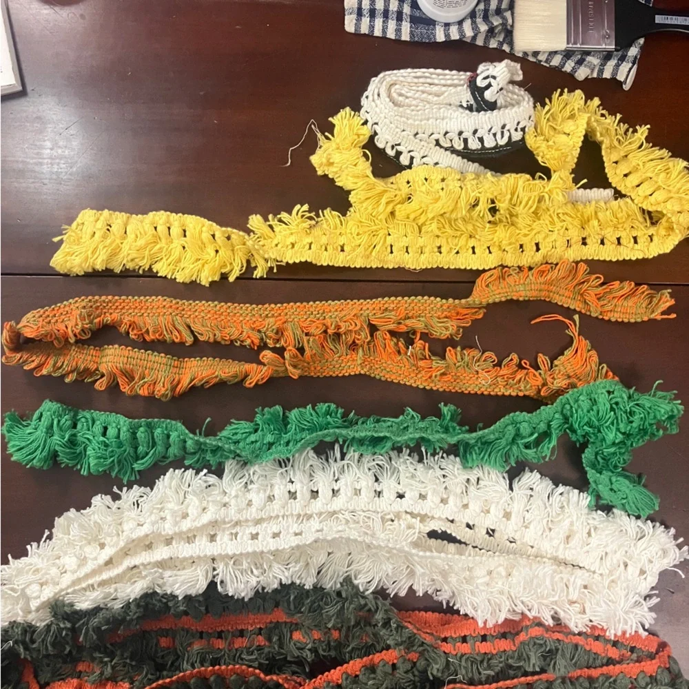 Lot of 6 Vintage Woven Trim Pieces Sewing Supplies Craft